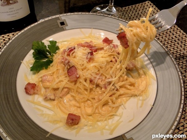 I love spaghetti carbonara