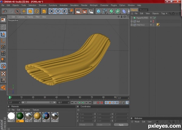 Creation of Penne Rigate Pasta: Step 3