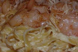 Fetticini Alfredo with Shrimp