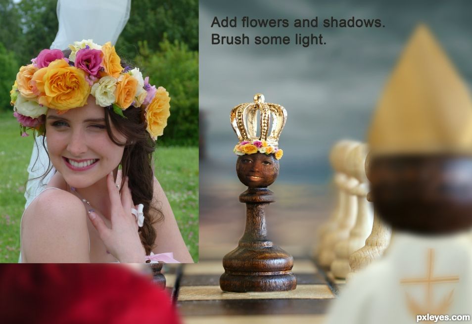 Creation of A True Chess Piece Wedding: Step 16