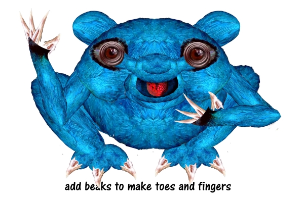 Creation of The Blue Aye Aye: Step 9