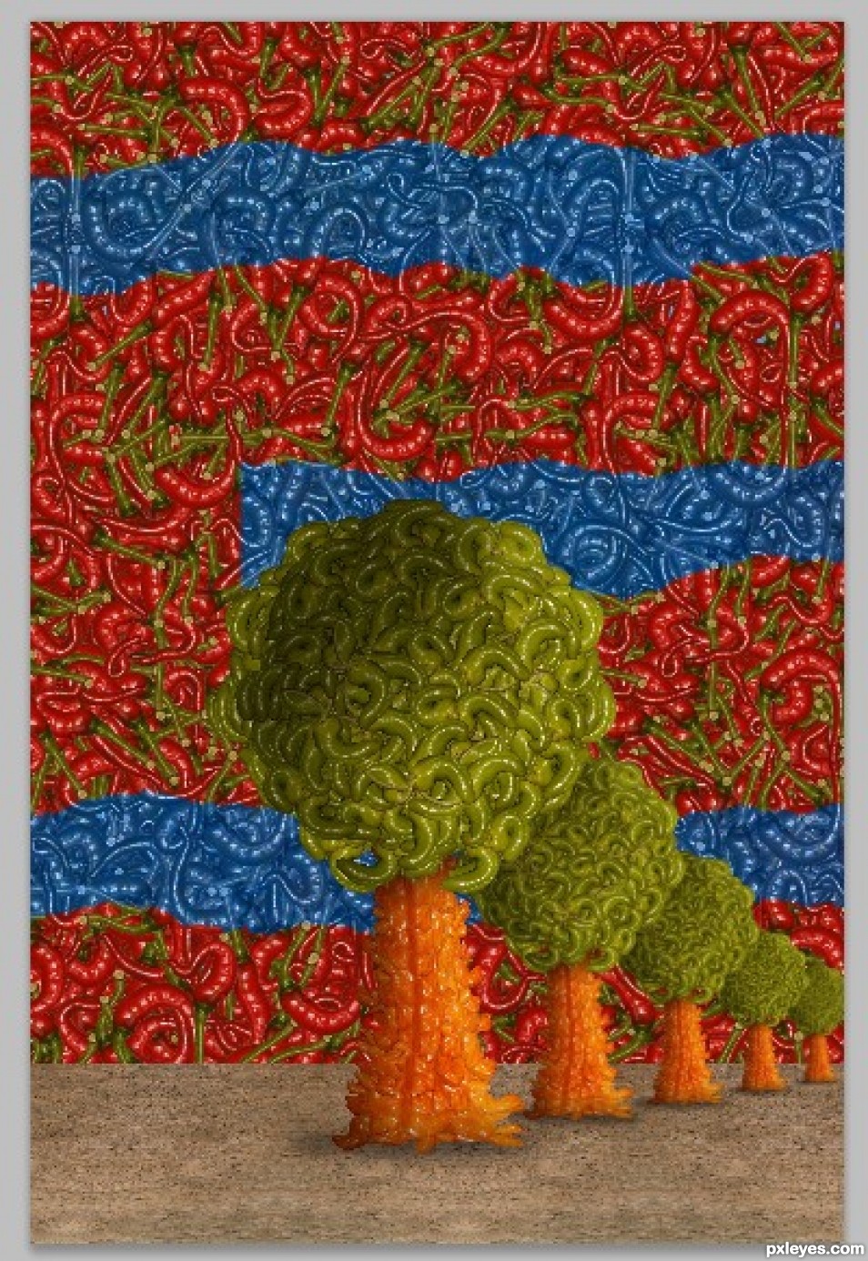 Creation of The Pepper Orchard: Step 22