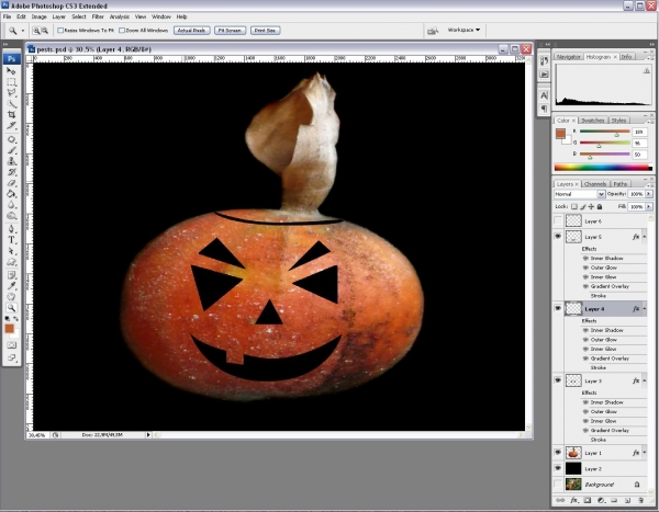 Creation of halloween: Step 2