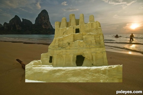Creation of Castle at Sunset: Step 8