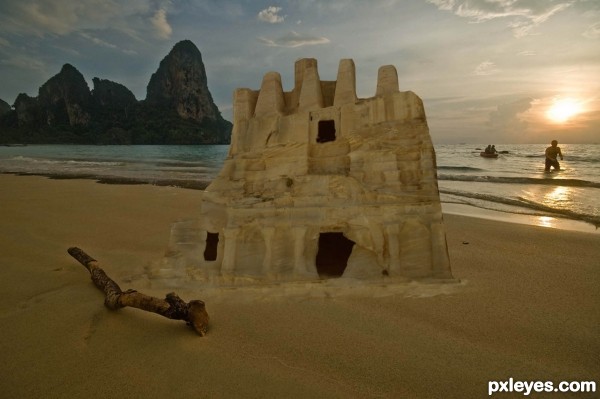 Creation of Castle at Sunset: Step 9