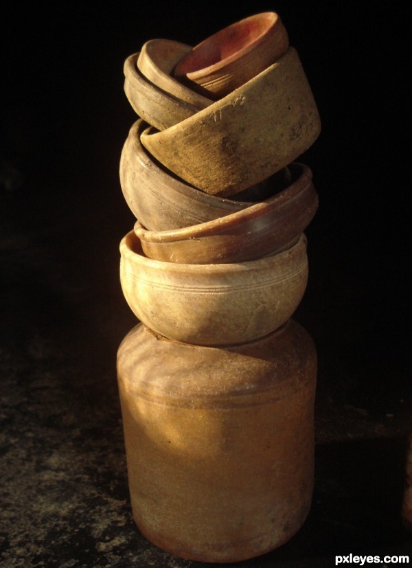 old stone pot