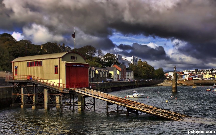 Douglas Lifeboat Station photoshop picture)