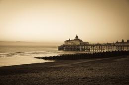 pier in sephia