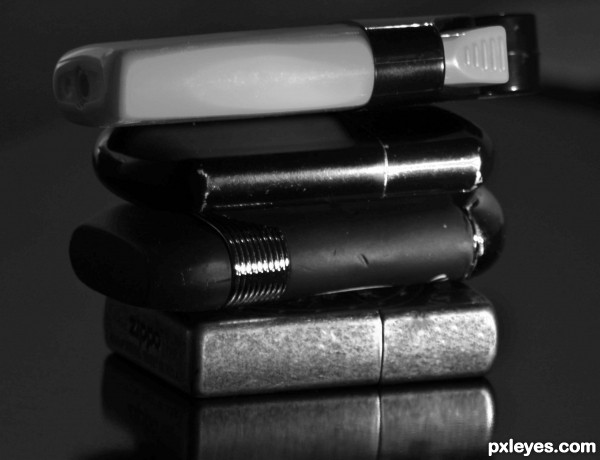 A stack of lighters