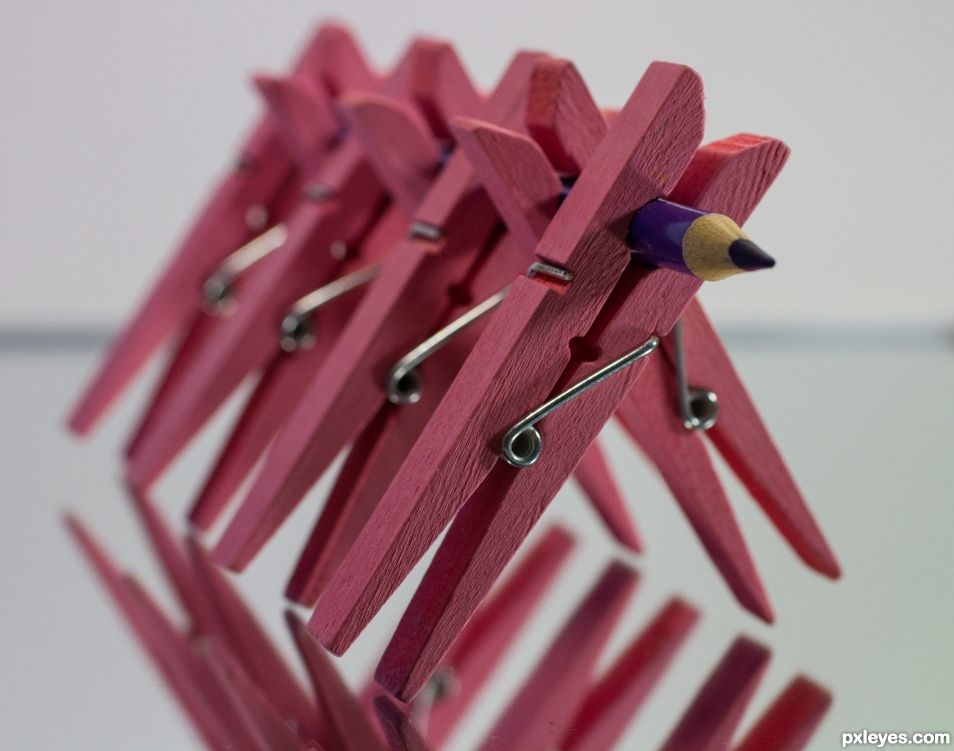 Clothespins and a Pencil