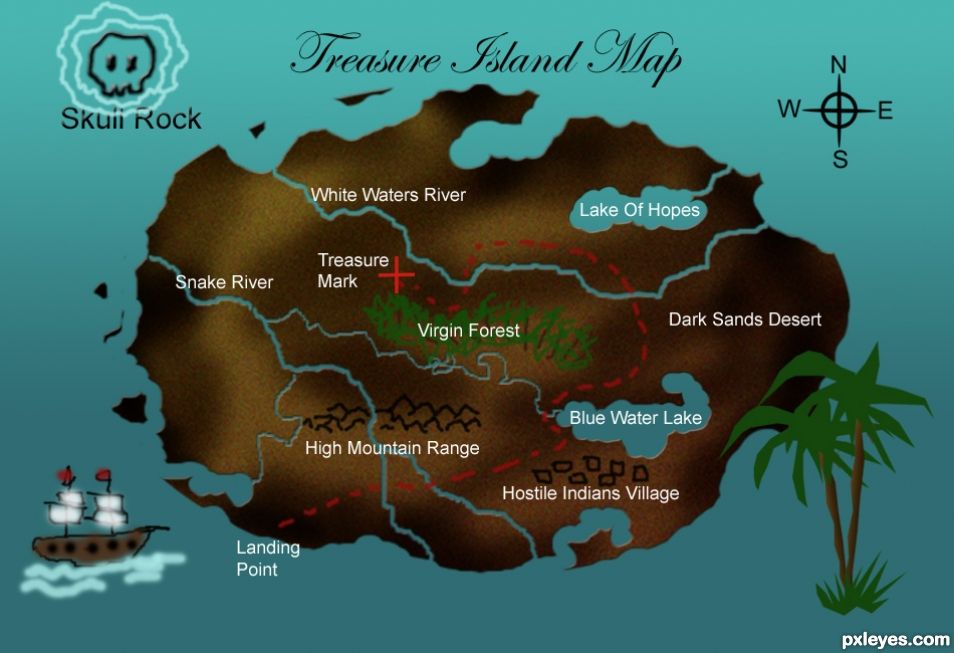 Creation of Treasure Island Map: Step 3