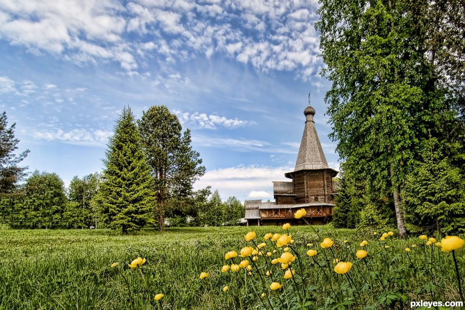 19th Century Wood Church