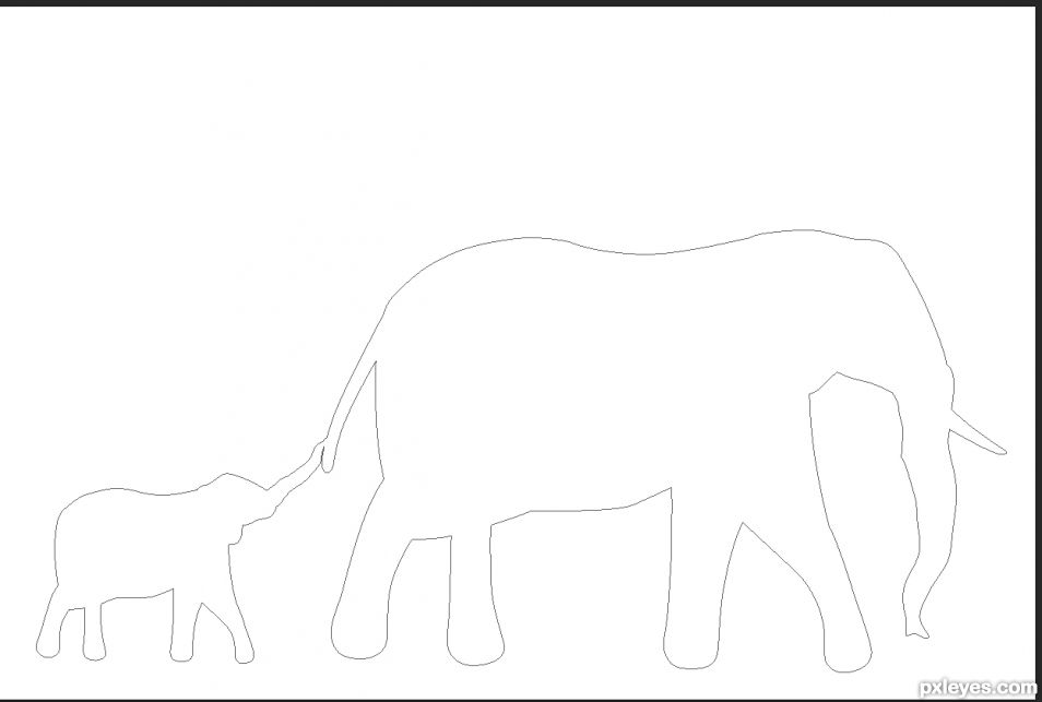 Creation of Elephants made out of glass: Step 8