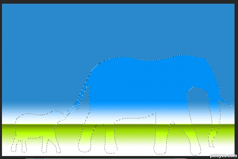 Creation of Elephants made out of glass: Step 10