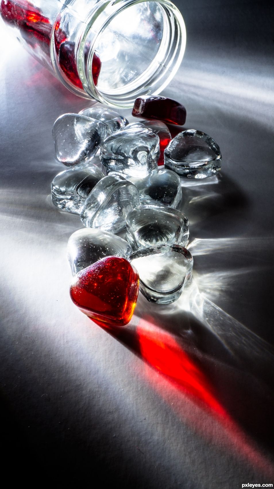 Creation of glass heart : Final Result