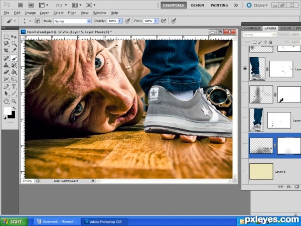 Creation of Putting my foot down!: Step 2
