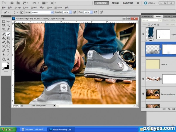 Creation of Putting my foot down!: Step 4