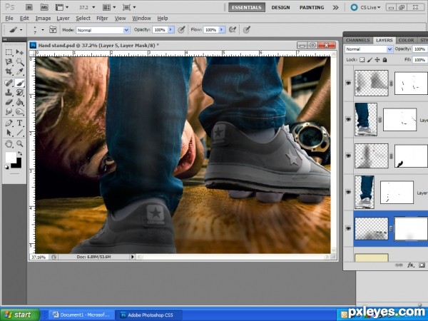 Creation of Putting my foot down!: Step 6