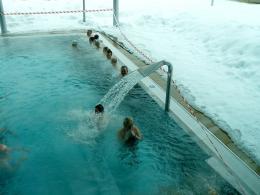 Hot springs in winter