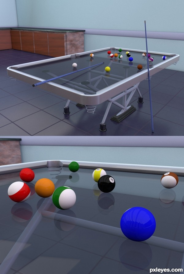 Glass Pool Table