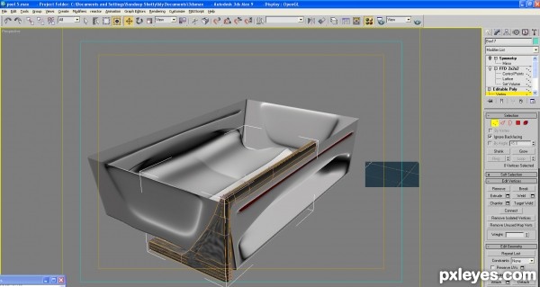 Creation of water pool table: Step 5