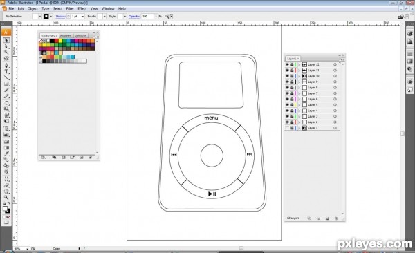Creation of I love pop/pod art: Step 1
