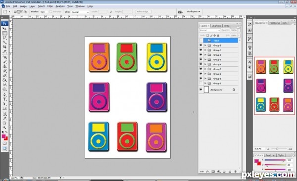 Creation of I love pop/pod art: Step 3
