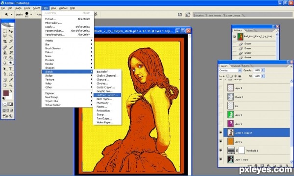 Creation of pop girl: Step 3