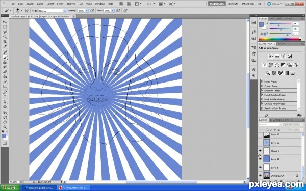 Creation of Madonna: Step 2
