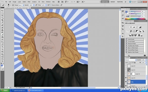 Creation of Madonna: Step 5