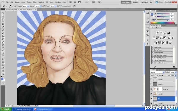 Creation of Madonna: Step 6