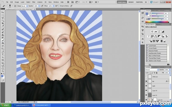 Creation of Madonna: Step 8