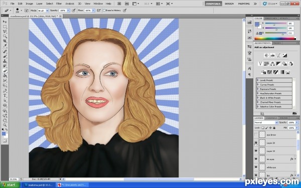 Creation of Madonna: Step 9
