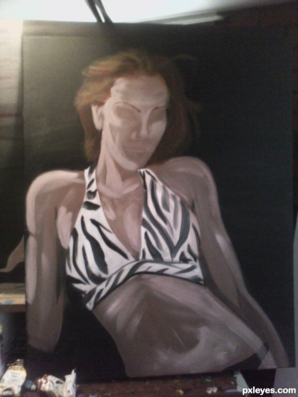Creation of Girl With Green Eyes: Step 3