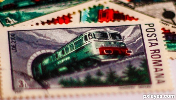 Train stamp