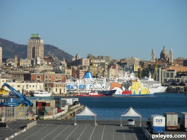 Creation of genoa - italy: Step 1