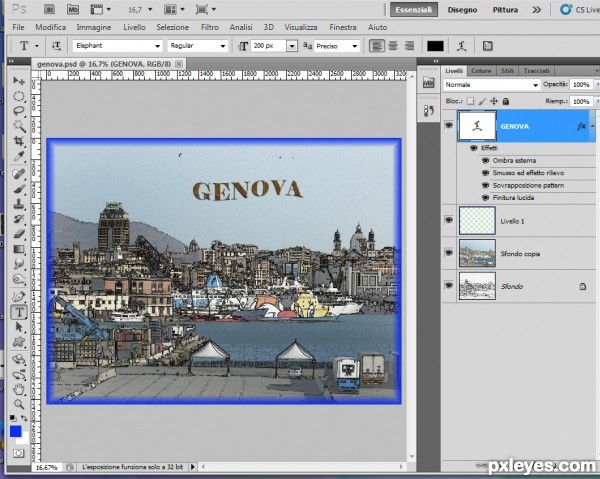 Creation of genoa - italy: Step 2