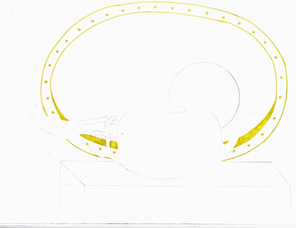 Creation of Alien Invaders tea pot: Step 2