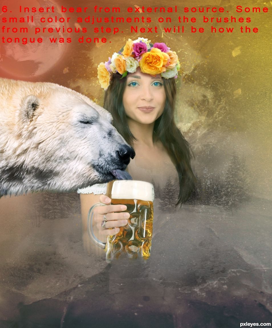 Creation of Bear Likes Beer: Step 6