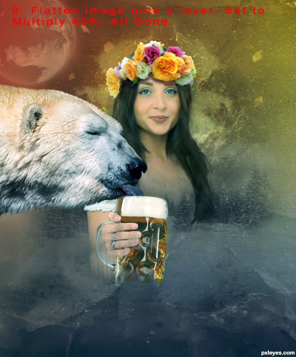 Creation of Bear Likes Beer: Step 9