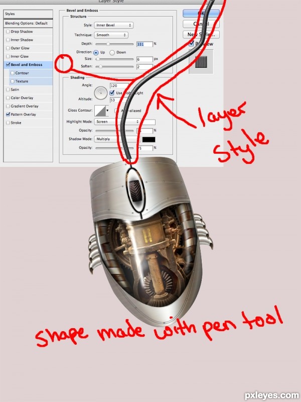 Creation of mouse: Step 7