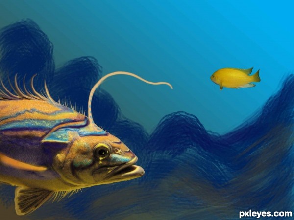 Creation of Come my way little fish: Step 4