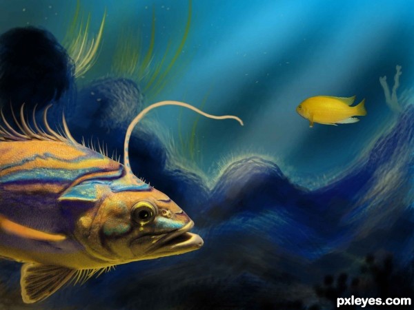 Creation of Come my way little fish: Step 6