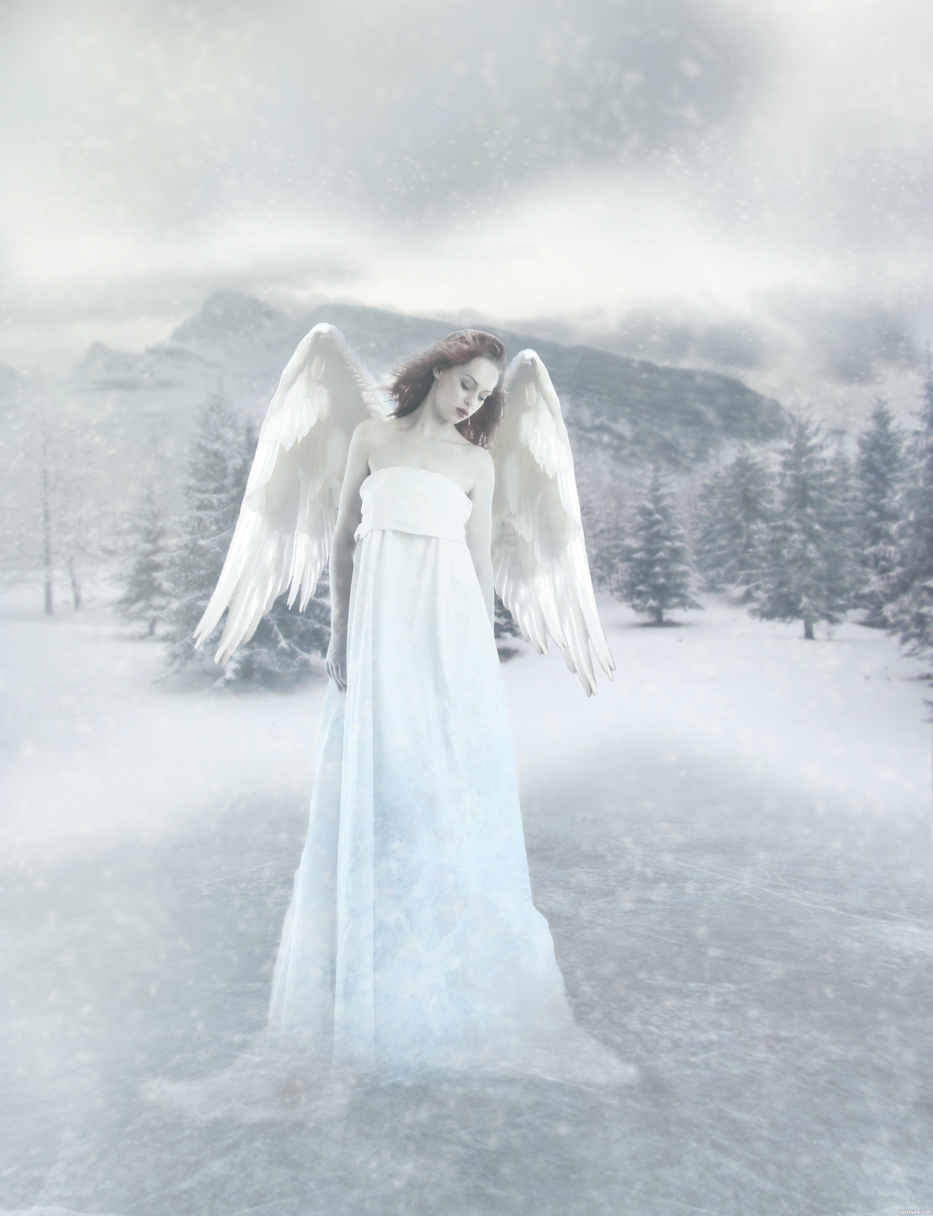 Angel In The Snow picture, by TwilightMuse for: ps tournament 4 round 1 pho...
