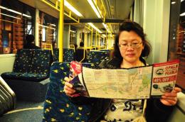 inside tramcar