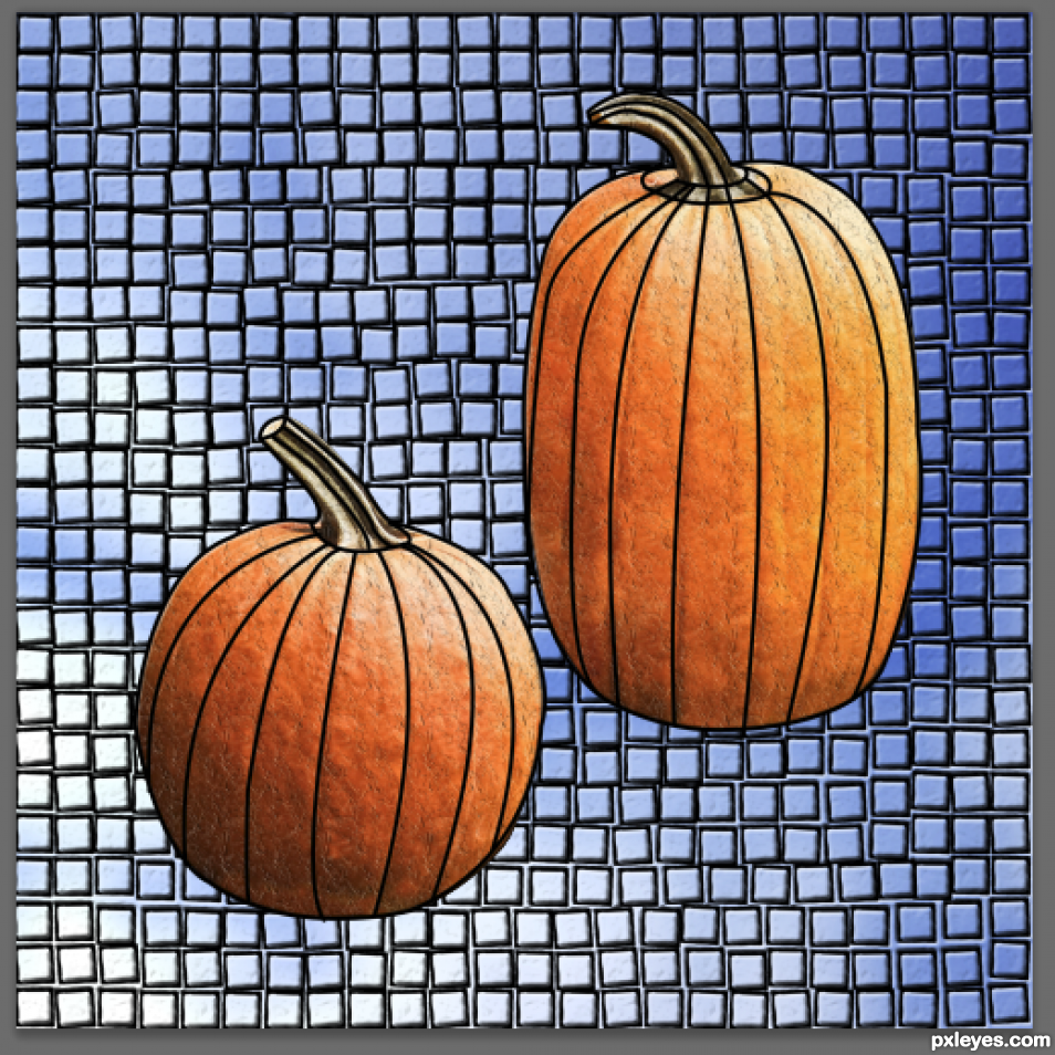 Creation of Pumpkin Mosaic: Step 8