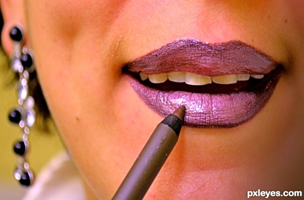 Purple lips!
