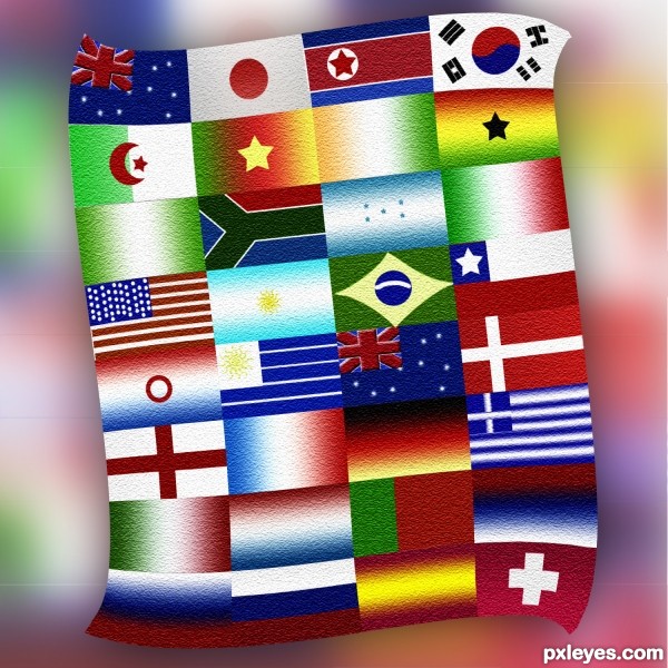 Creation of World Cup quilt: Final Result