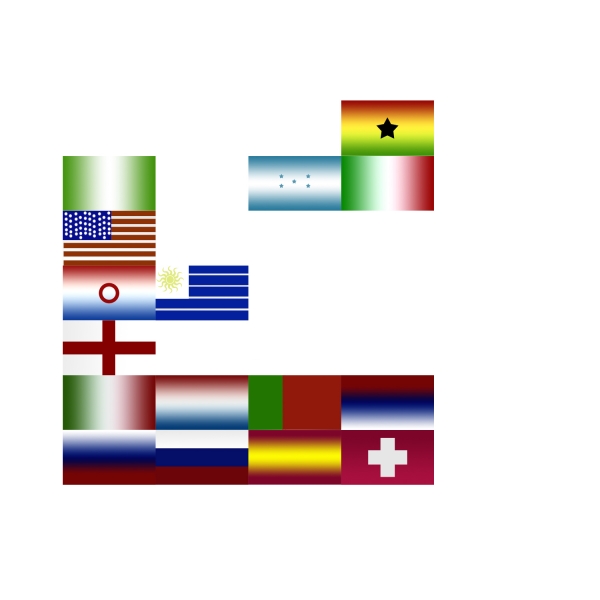 Creation of World Cup quilt: Step 3