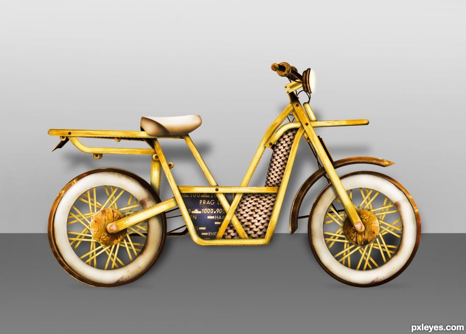 Creation of Gold Bicycle: Final Result
